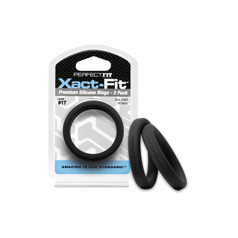 Cock Rings #17 Xact-Fit Cockring 2-Pack - Black