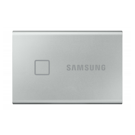 Samsung Bærbar Ssd T7 Touch 500 Gb Sølv Mu-Pc500s/Ww