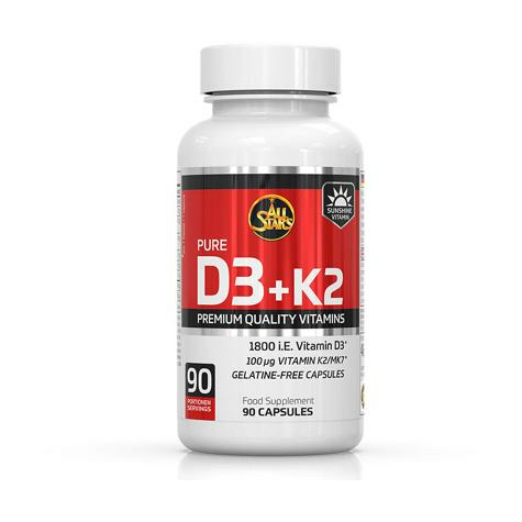 All Stars Vitamin D3 + K2, 90 Kapsler Dosis