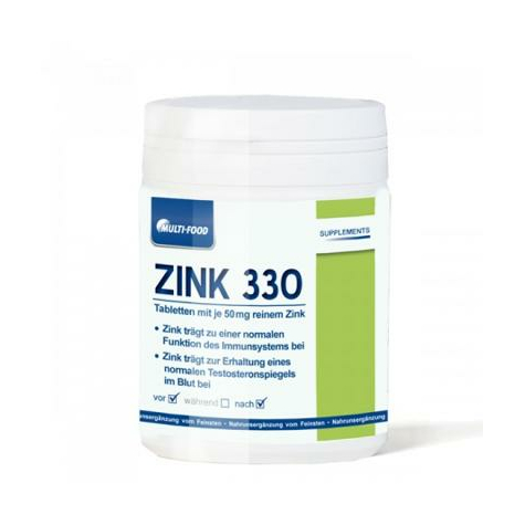 Multifood Zink 330, 100 Tabletter Dåse