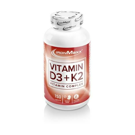 Ironmaxx Vitamin D3 + K2, 150 Tabletter Dosis