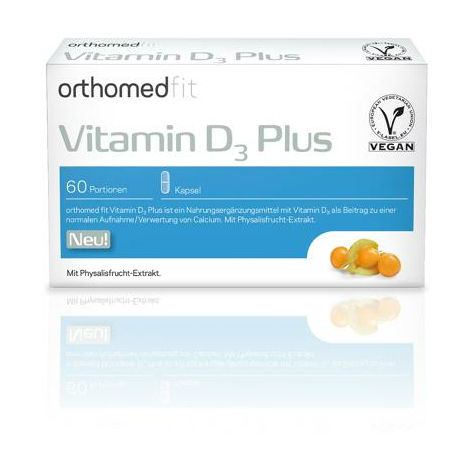 Orthomed Fit Vitamin D3 Plus Kapsel, 60 Daglige Portioner (V963-30)
