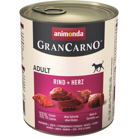 Animonda Hund Grancarno,Carno Voksen Oksekød Hjerte 800gd