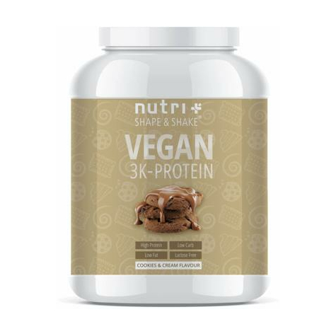 Nutri+ Vegansk 3k Proteinpulver, 1000 G Dåse