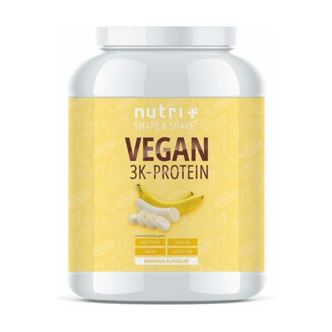 Nutri+ Vegansk 3k Proteinpulver, 1000 G Dåse