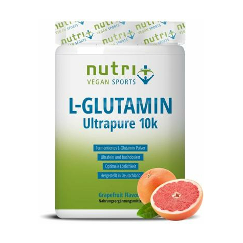 Nutri+ Vegansk L-Glutamin Pulver Ultrapure, 500 G Dåse