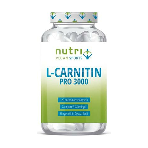 Nutri+ Veganske L-Carnitin Kapsler, 120 Kapsler