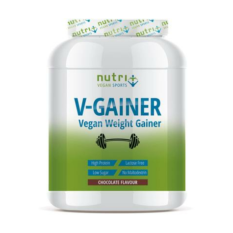 Nutri+ Vegan V-Gainer Pulver, 2000 G Dåse