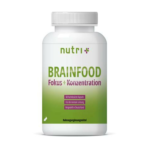 Nutri+ Orthomolekylær Brainfood, 60 Kapsler