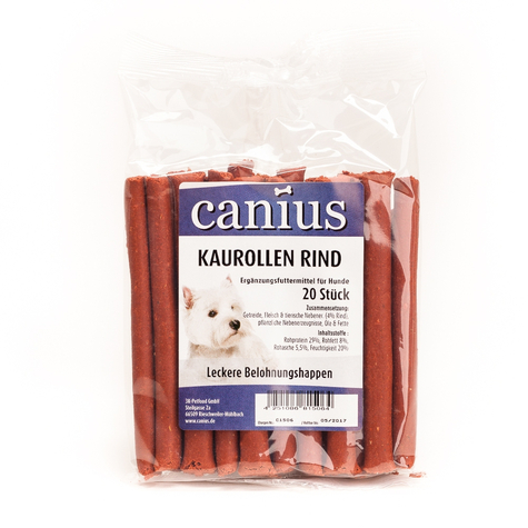 Canius Snacks, Canius Tyggetruller Oksekød 20 Stk.