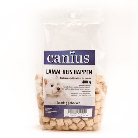 Canius Snacks, Canius Lammekød Ris Sker 400 G