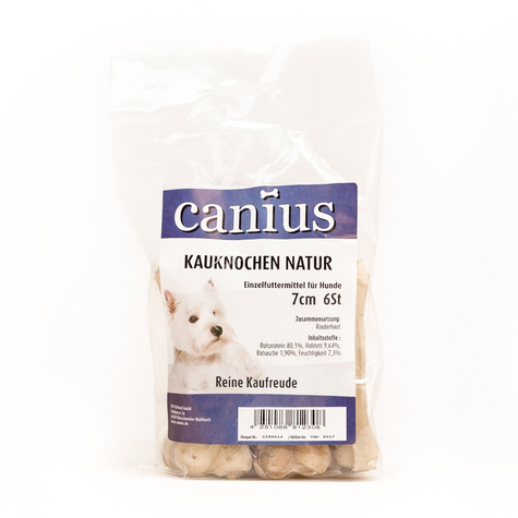 Canius Snacks, Canius Tyggeknogle Naturlig 7cm 6 Stk.