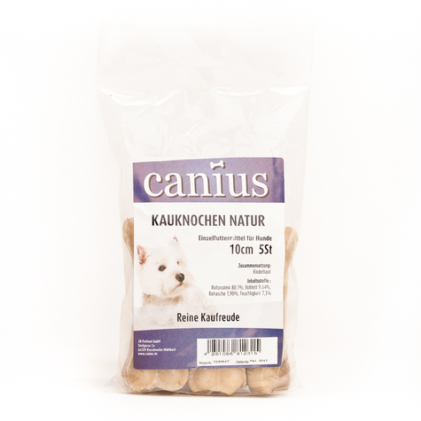 Canius Snacks, Canius Tyggeknogle Naturlig 10cm 5 Stk.