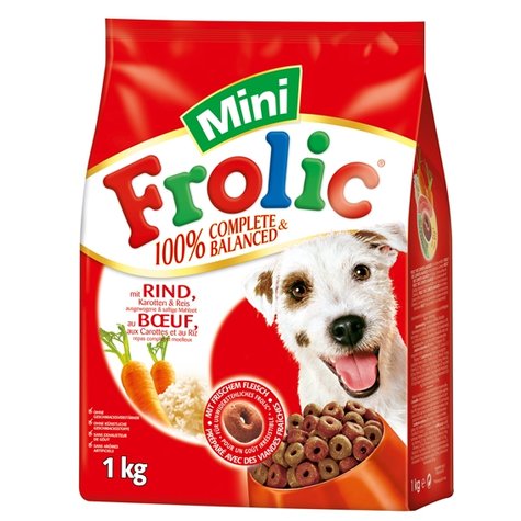 Frolic,Frolic Mini Oksekød Gulerod Ris1kg