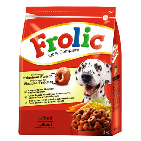 Frolic,Frolic Oksekød-Gulerod-Getr. 3kg