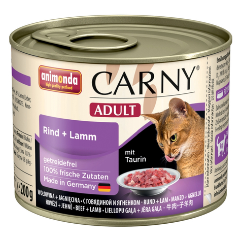 Animonda Cat Carny, Carny Voksen Oksekød+Lammekød 200gd