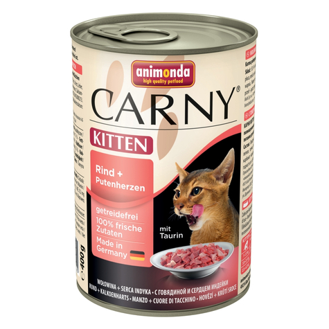 Animonda Cat Carny,Carny Kitten Oksekød+ Kalkunh.400gd