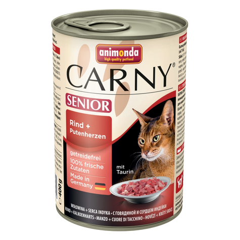 Animonda Cat Carny, Carny Sen.Beef+ Kalkun Heart.400gd