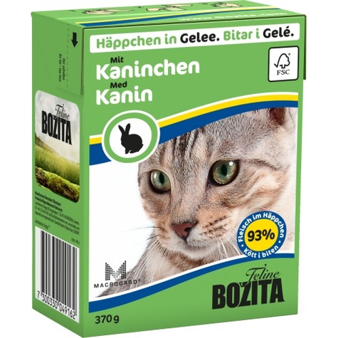 Bozita,Bz Cat Häpp.Gel.Rabbit370gt
