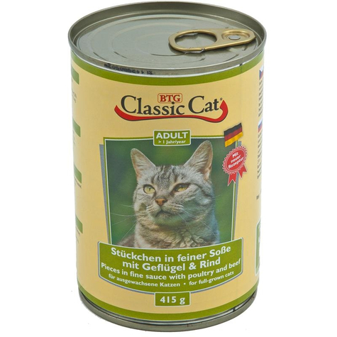 Classic Cat,Class.Cat Sauce Gefl-Beef 415gd