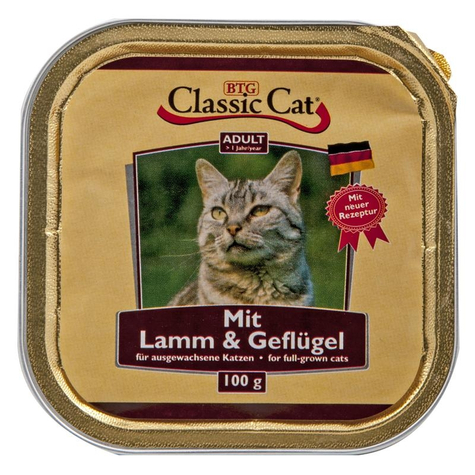 Classic Cat,Classic Cat Lammefjerkræ100gs