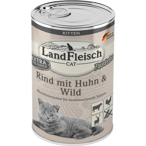 Landfleisch,Lafl.Cat Kitten Kitten Beef+Kylling400gd