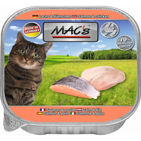 Mac's,Macs Cat Salmon + Chicken 85gs