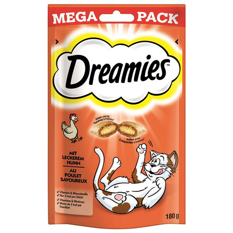 Dreamies,Dreamies Kylling Mega Pack 180g