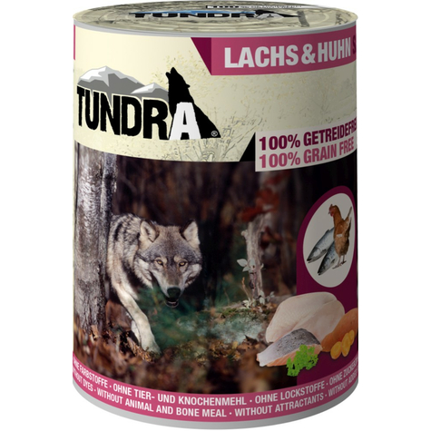 Tundra,Tundra Hund Laks+Kylling 400gd