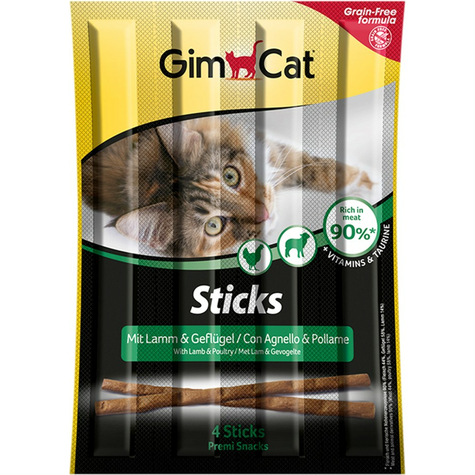 Gimpet,Gimcat Sticks Lamm+Fugl. 4 Stk.