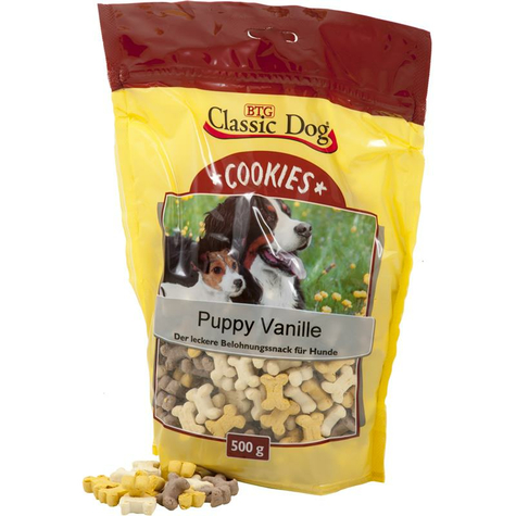 Classic Snacks,Cla.Cookies Puppy Vanilje 500g