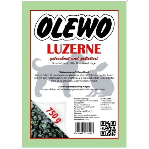 Olewo Gulerødder,Olewo Lucernepiller 750g