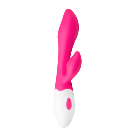 Vibrators Tarzan : Silicone G-Spot Rabbit Vibrator Pink/White