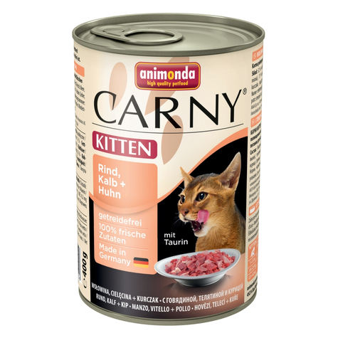 Animonda Cat Can Carny Kitten Beef & Kalvekød & Kylling 400g