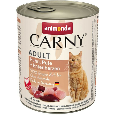 Animonda Cat Dose Carny Voksen Kylling, Kalkun + And Hjerter 80