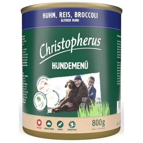Christopherus Hundemenu -Senior - Med Kylling, Ris, Broccoli
