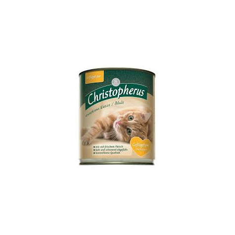 Christopherus Cat Can For Adult Cats Pure Poultry 800g
