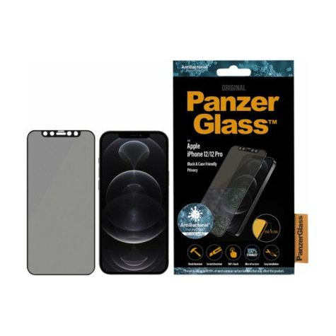 Panzerglass Apple Iphone 12/12 Pro Cf Antibakteriel Privatliv E-To-E, Sort
