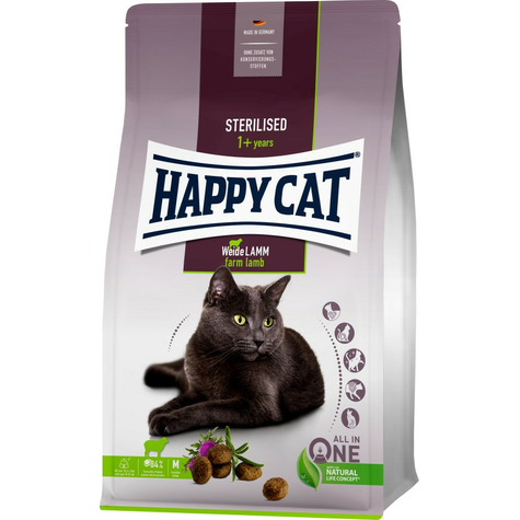 Happy Cat Steriliseret Voksent Græsningslam 10 Kg