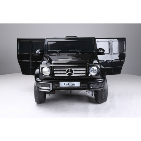 Børnekøretøj - Elbil Mercedes G500 - Med Licens - 12v Batteri,2 Motorer+ 2,4ghz+Lædersæde+Eva-Sort