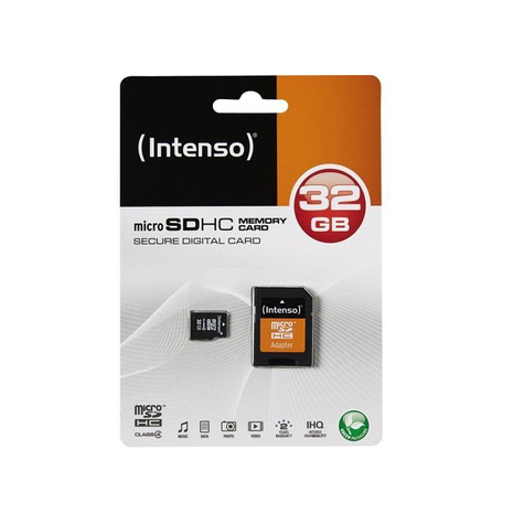 Microsdhc 32gb Intenso + Adapter Cl4 Blister