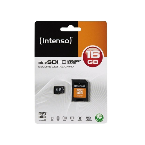 Microsdhc 16gb Intenso + Adapter Cl4 Blister