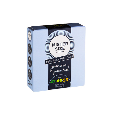 Mister Størrelse - Ren Fornemmelse - 47, 49, 53 Mm 3-Pak - Tester