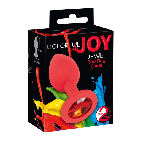 Farverig Joy Jewel Red Plug S