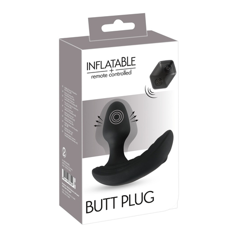 Vibrerende Anal Plug Oppustelig + Rc Butt Plug