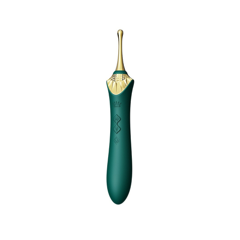 Zalo - Bess 2 - Opvarmet Klitoris Massageapparat Med 4 Tilbehør - Grøn