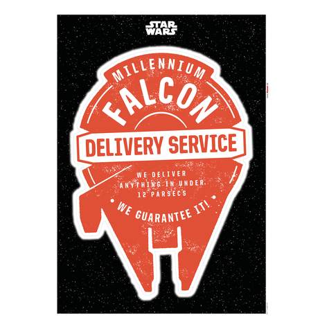 Wall Tattoo - Star Wars Delivery Service - Størrelse 50 X 70 Cm