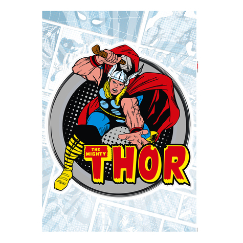 Wall Tattoo - Thor Comic Classic - Størrelse 50 X 70 Cm