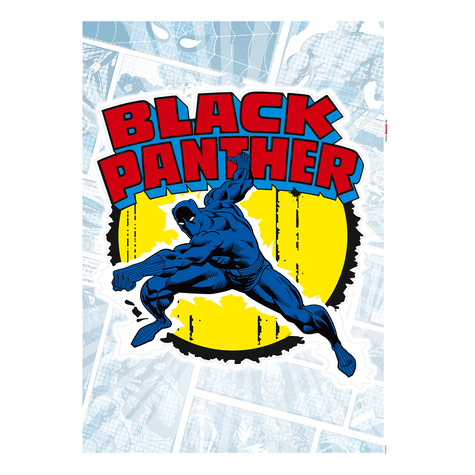 Wall Tattoo - Black Panther Comic Classic - Størrelse 50 X 70 Cm