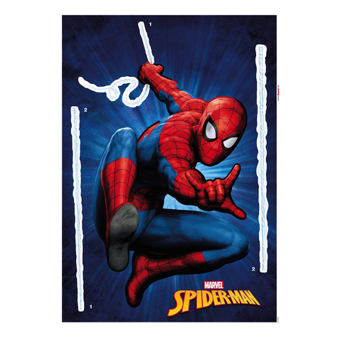 Væg Tatoveringer - Spider-Man - Størrelse: 50 X 70 Cm